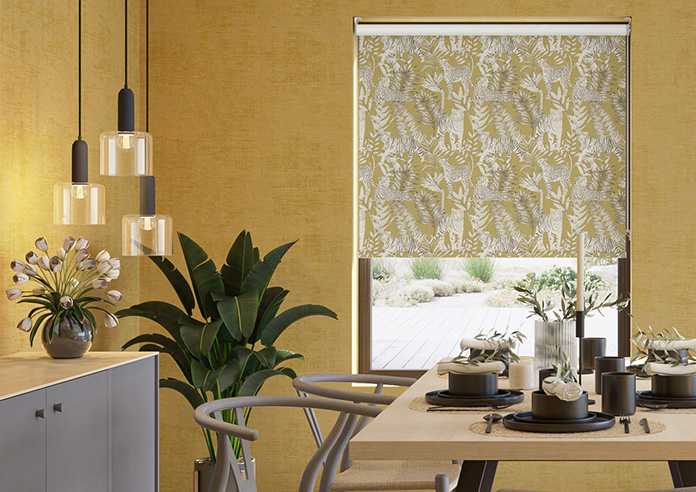 Tropical Wildcats, Old Gold - Twist&Fit Roller Blind - Image 3